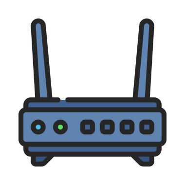 Internet yönlendirici vektör simgesi 