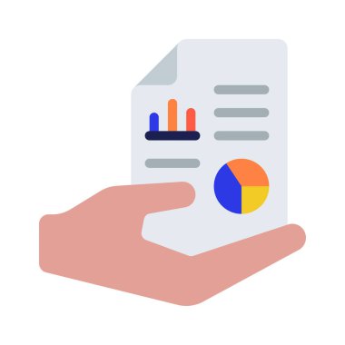 Belge simgesi, vektör illüstrasyonu  