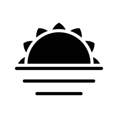 gündoğumu simgesi, vektör illüstrasyonu basit tasarım