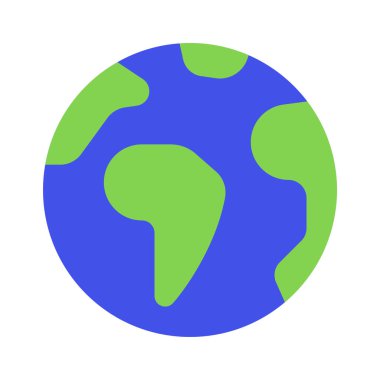 Dünya ikonu. vektör illüstrasyonu                    