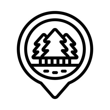 Forest icon, vector illustration simple design
