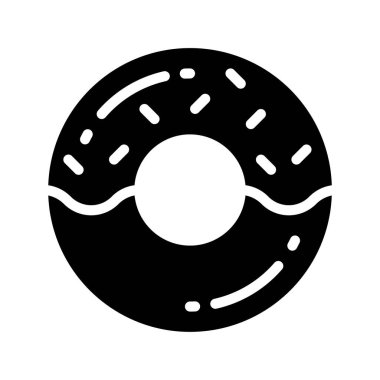 Lezzetli tatlı çörek ikonu, vektör çizimi        