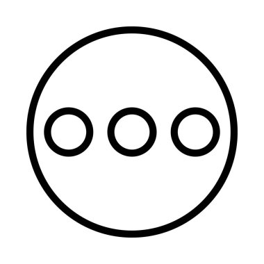 Çember Simgesinde Üç Nokta, vektör illüstrasyonu