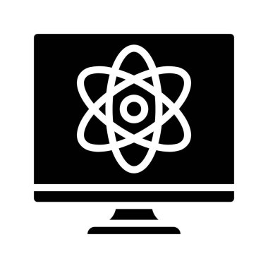 Bilgisayar Bilimi simgesi, vektör illüstrasyonu 