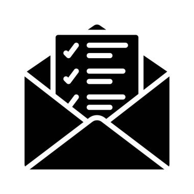 E- posta Anketi, Beyaz Arkaplanda İzole Edilmiş Simge 