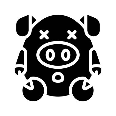 Ölü düz simge, vektör illüstrasyonu 