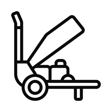 El arabası simgesi, vektör illüstrasyonu