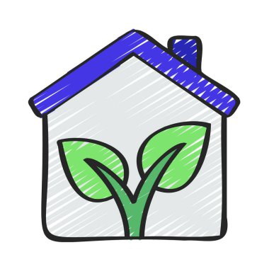 House Plants simgesi, vektör illüstrasyonu  