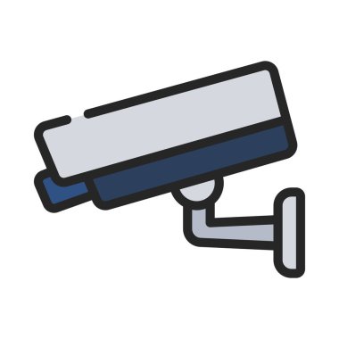 CCTV güvenlik kamerası vektör resimleme simgesi  