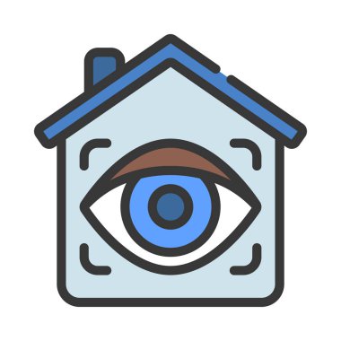 Retina Tarama Web simgesi vektör çizimi