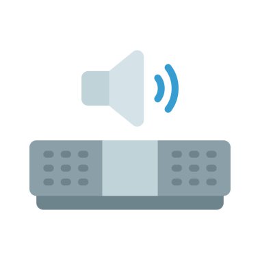 Ses Çubuğu düz simgesi, vektör illüstrasyonu 