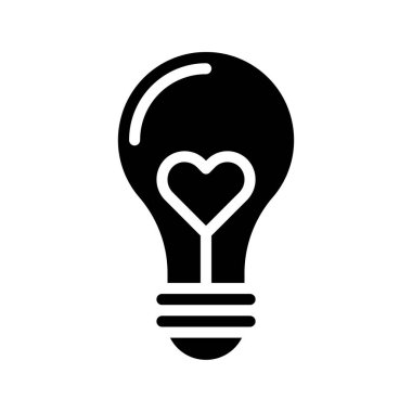Aşk Fikir simgesi, vektör illüstrasyonu                                             