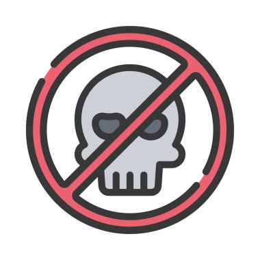 Hack düz simgesi yok, vektör illüstrasyonu 