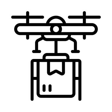 Drone dağıtım simgesi vektör illüstrasyonu