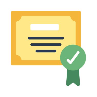 Sertifika simgesi, vekto illüstrasyonu