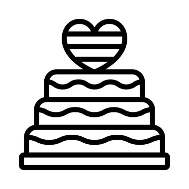 Fırın, pasta simgesi vektör illüstrasyonu 