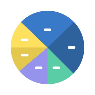 Pasta çizelgesi simgesi, vektör illüstrasyonu