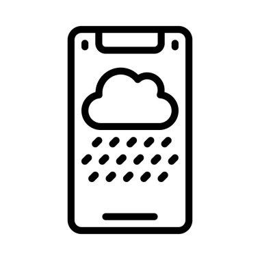 Hava durumu simgeleri Uygulama vektör illüstrasyonu 