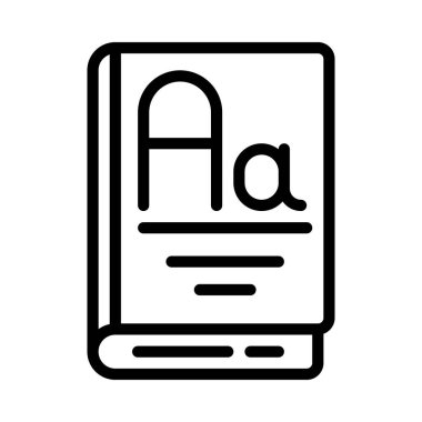 Yazı Tipi Kitabı simgesi, vektör illüstrasyonu