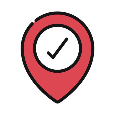 Basit konum simgesi, vektör illüstrasyonu