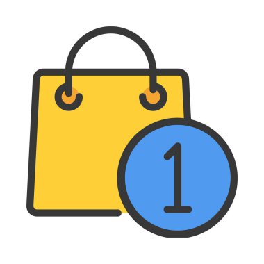 Sepet simgesi vektör illüstrasyon tasarımında öge