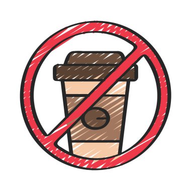 Kahve fincanı simgesi, vektör çizimi basit tasarım 