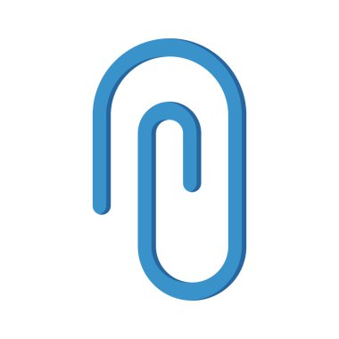  Beyaz arka planda izole kağıt klip vektör simgesi 