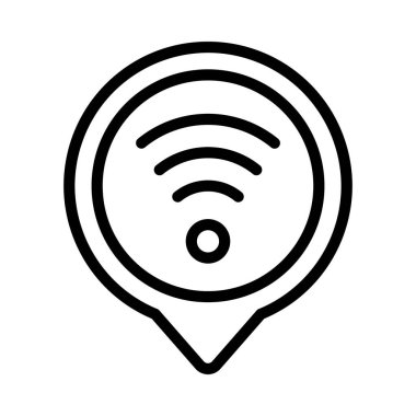 kablosuz kablosuz ağ sembolü vektör simgesi 