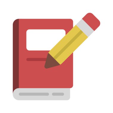 Kitap simgesi, vektör illüstrasyonu yaz