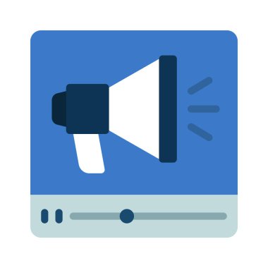 Pazarlama Kursu Web simgesi, vektör illüstrasyonu                