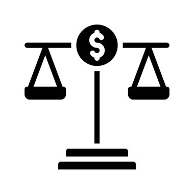 Financial Scales icon, vector illustration  