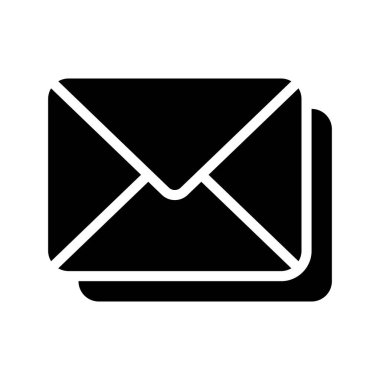 E- posta Üstüste bindirme simgesi, vektör illüstrasyonu 