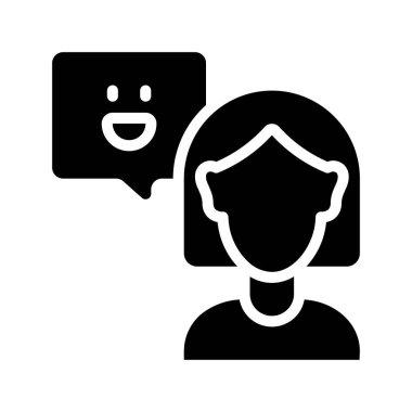 Mutlu Müşteri Ağı ikon vektör illüstrasyonu