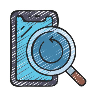 Arama Geçmişi simgesi, vektör illüstrasyonu  