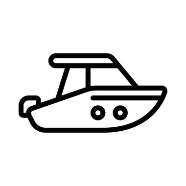  Tekne simgesi, basit vektör çizim