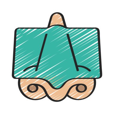 Burun Strip düz simgesi, vektör illüstrasyonu 