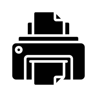 Yazıcı simgesi, basit web illüstrasyonu