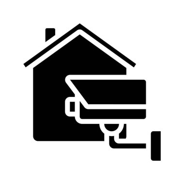 CCTV güvenlik kamerası vektör resimleme simgesi  