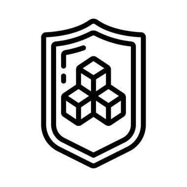 Kalkan kutsal kişilerin resmi, basit tarzı