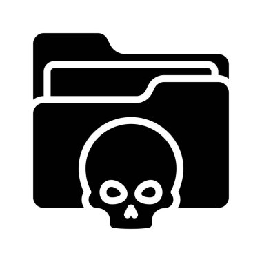 Kötü Yazılım Dizini simgesi, vektör illüstrasyonu 