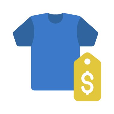 T-Shirt Web simgesi satışı, vektör illüstrasyonu         
