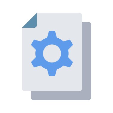 Ayarlar Belge simgesi, vektör illüstrasyonu 