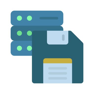 sunucu web simgesi vektör illüstrasyonu