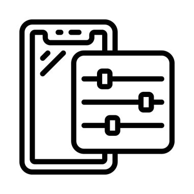 Düz simge, vektör illüstrasyonunu denetler 