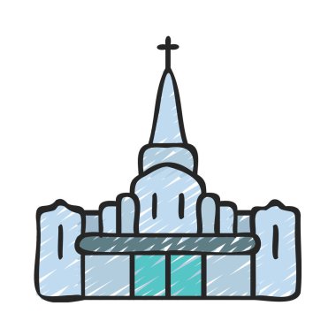 kilise simgesi vektör illüstrasyonu