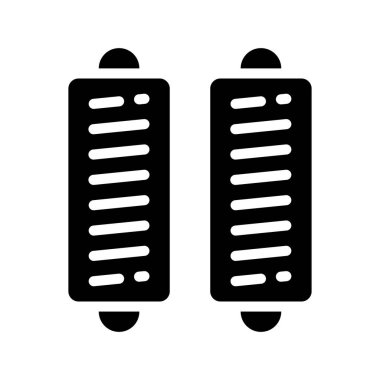 Sosis Rolls düz simgesi, vektör illüstrasyonu 