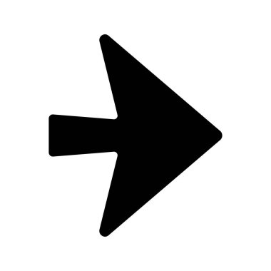  Sağ yön ok ikonu vektör illüstrasyonu 