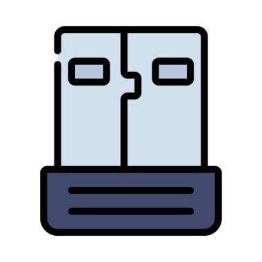 Küçük USB çubuk simgesi, vektör illüstrasyonu basit tasarım