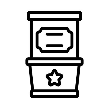 Bilet Booth düz simgesi, vektör illüstrasyonu 