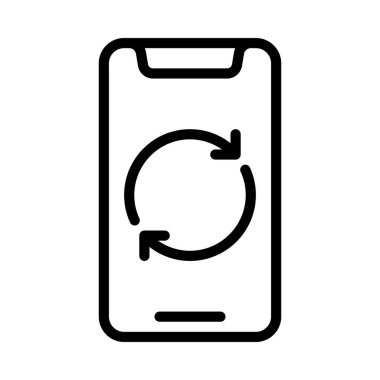 Mobil Eşzamanlama ikon vektör çizimi tasarımı